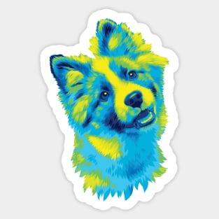 Cool Colored Fluff Pupp Sticker